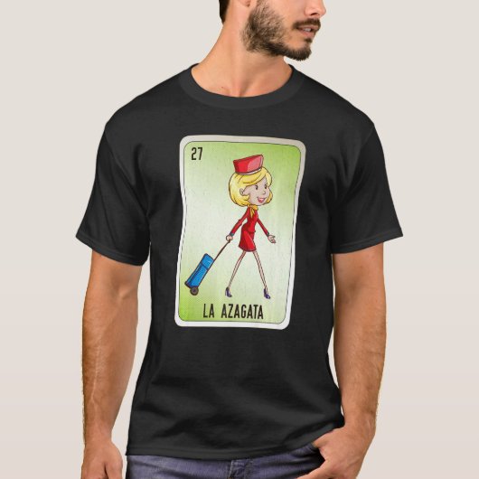 La Azagata Mexican Slang Lottery Bingo Cards   T-shirt (Voorkant)