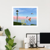 La baigneuse d'Urk - The bathing beauty of Urk Poster (Thuiskantoor)