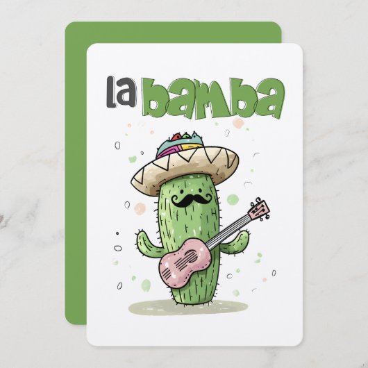 La Bamba Cactus Jam – Een Cinco de Mayo Fiesta Muz Kaart (Voorkant / Achterkant)