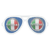 La Bandiera - De Italiaanse vlag Aviator Zonnebril (Voorkant)