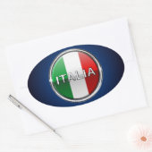 La Bandiera - De Italiaanse vlag Ovale Sticker (Envelop)