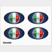 La Bandiera - De Italiaanse vlag Ovale Sticker (Vel)
