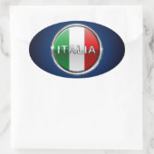 La Bandiera - De Italiaanse vlag Ovale Sticker (Tas)