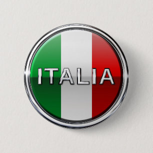La Bandiera - De Italiaanse vlag Ronde Button 5,7 Cm
