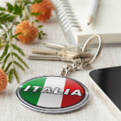 La Bandiera - De Italiaanse vlag Sleutelhanger (Zijkant)