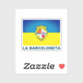 La Barceloneta (vlag, buurt in Barcelona) Sticker (Vel)