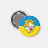 La Barceloneta (vlag, wijk in Barcelona) Magneet (Voorkant / Achterkant)