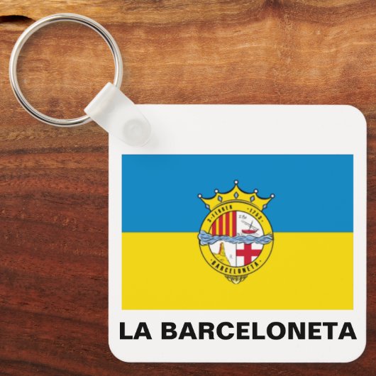 La Barceloneta (vlag, wijk in Barcelona) Sleutelhanger (Voorkant)