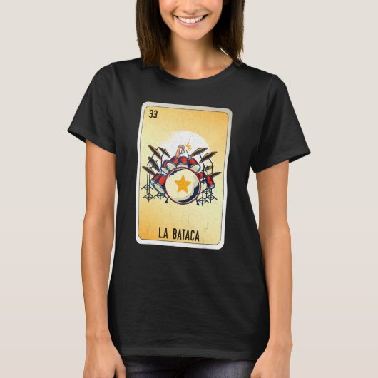 La Bataca Mexican Slang Lottery Bingo Cards T-shirt (Voorkant)