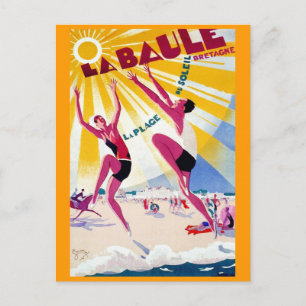 La Baule  French Travel Poster Briefkaart