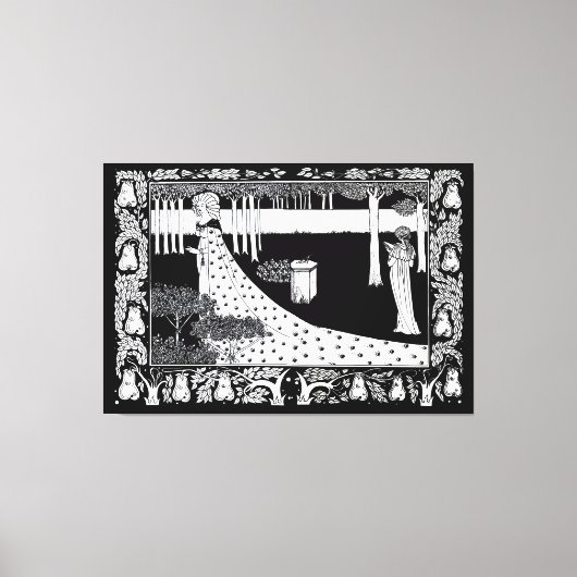 La Beale Isoud bij Joyous Gard Canvas Afdruk (Voorkant)