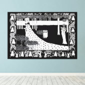 La Beale Isoud bij Joyous Gard Canvas Afdruk (Insitu (Houten vloer))