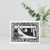 La Beale Isoud op Joyous Gard, illustratie van ' Briefkaart (Staand voorkant)