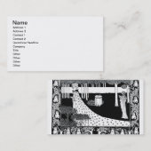 La Beale Isoud op Joyous Gard, illustratie van ' Visitekaartje (Voorkant / Achterkant)