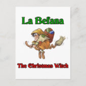 La Befana de Heks van Kerstmis. Feestdagenkaart (Voorkant)