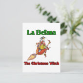 La Befana de kerstheks... Feestdagenkaart (Staand voorkant)