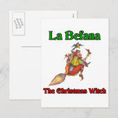 La Befana de kerstheks... Feestdagenkaart (Voorkant / Achterkant)