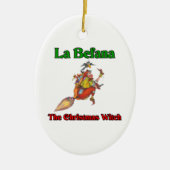 La Befana de kerstheks... Keramisch Ornament (Voorkant)