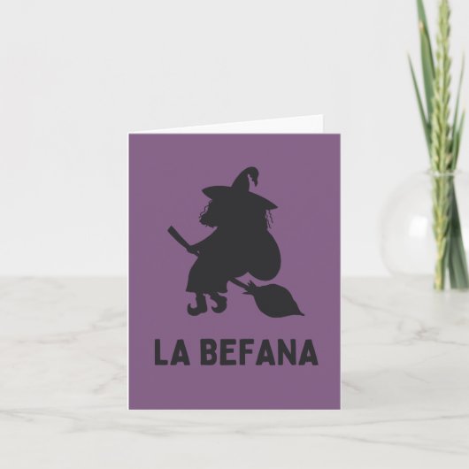 La Befana (Driekoningen) Italiaanse Kerstheks  Kaart (Voorkant)