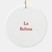 La Befana Keramisch Ornament (Achterkant)