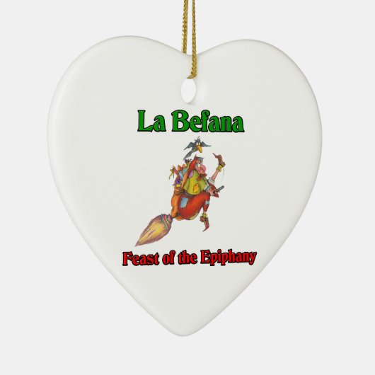 La Befana (kerstheks) Feast of the Epiphany Keramisch Ornament (Rechts)