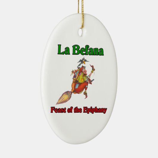 La Befana (kerstheks) Feast of the Epiphany Keramisch Ornament (Rechts)