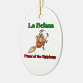 La Befana (kerstheks) Feast of the Epiphany Keramisch Ornament (Links)