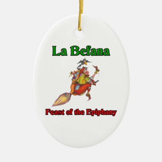 La Befana (kerstheks) Feast of the Epiphany Keramisch Ornament (Voorkant)