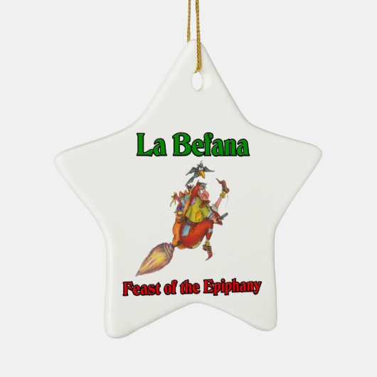 La Befana (kerstheks) Feast of the Epiphany Keramisch Ornament (Rechts)