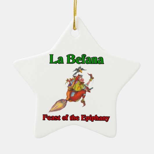 La Befana (kerstheks) Feast of the Epiphany Keramisch Ornament (Voorkant)