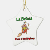 La Befana (kerstheks) Feast of the Epiphany Keramisch Ornament (Links)