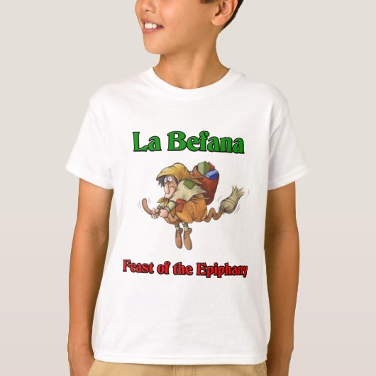 La Befana (kerstheks) Feast of the Epiphany. T-shirt (Voorkant)