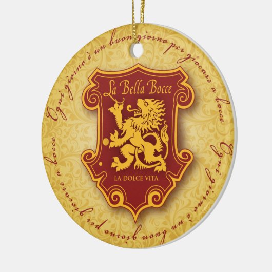 la Bella Bocce-versiering Keramisch Ornament (Links)