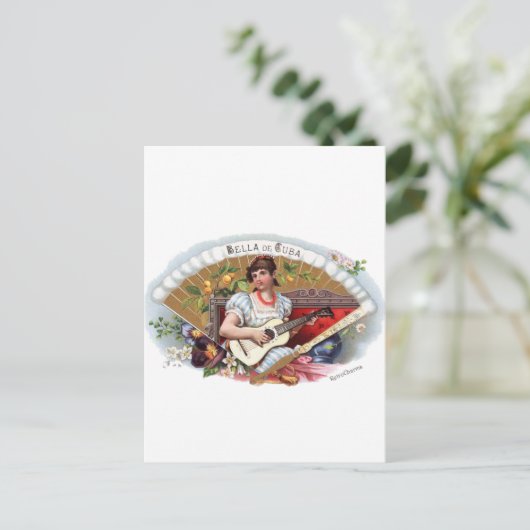 La Bella de Cuba  Cubano Briefkaart (Staand voorkant)