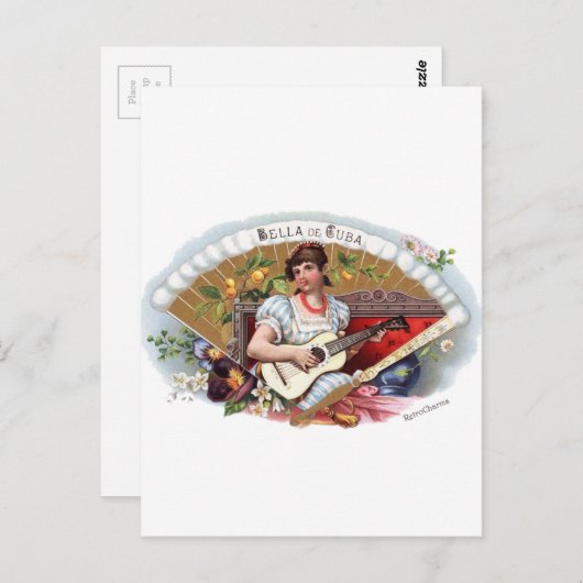 La Bella de Cuba Cubano Briefkaart (Voorkant / Achterkant)