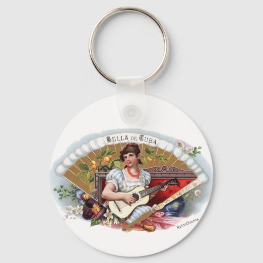 La Bella de Cuba Vintage Cubano Sleutelhanger (Voorkant)