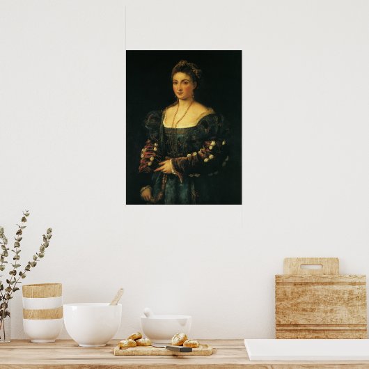 La Bella, Duchess of Urbino door Titiaan Poster (Keuken)