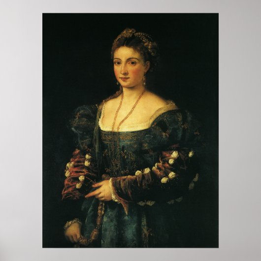 La Bella, Duchess of Urbino door Titiaan Poster (Voorkant)