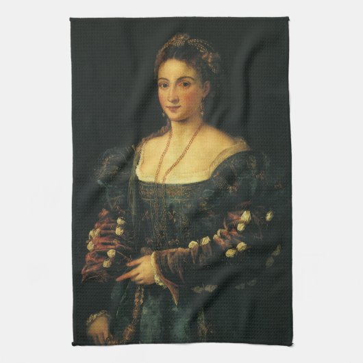 La Bella, Duchess of Urbino door Titiaan Theedoek (Verticaal)