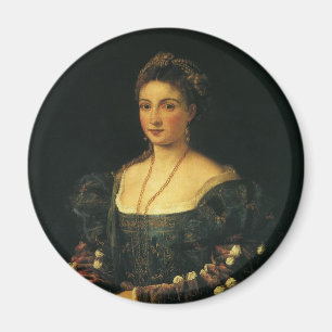 La Bella, Hertogin van Urbino door Titian Magneet