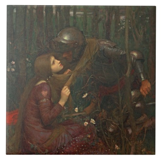 La Belle Dame Sans Merci, 1893 (olie op doek) Tegeltje (Voorkant)