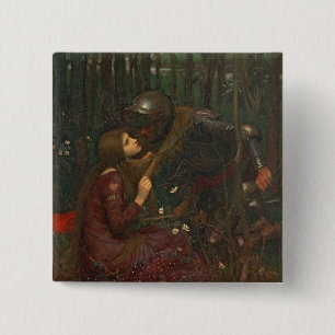 La Belle Dame Sans Merci, 1893 (olie op doek) Vierkante Button 5,1 Cm