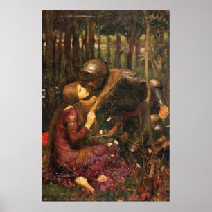 La Belle Dame sans Merci, door J W Waterhouse Poster
