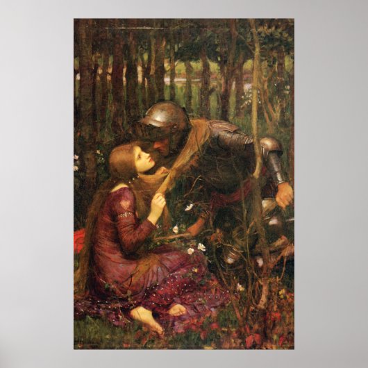 La Belle Dame sans Merci, door J W Waterhouse Poster (Voorkant)