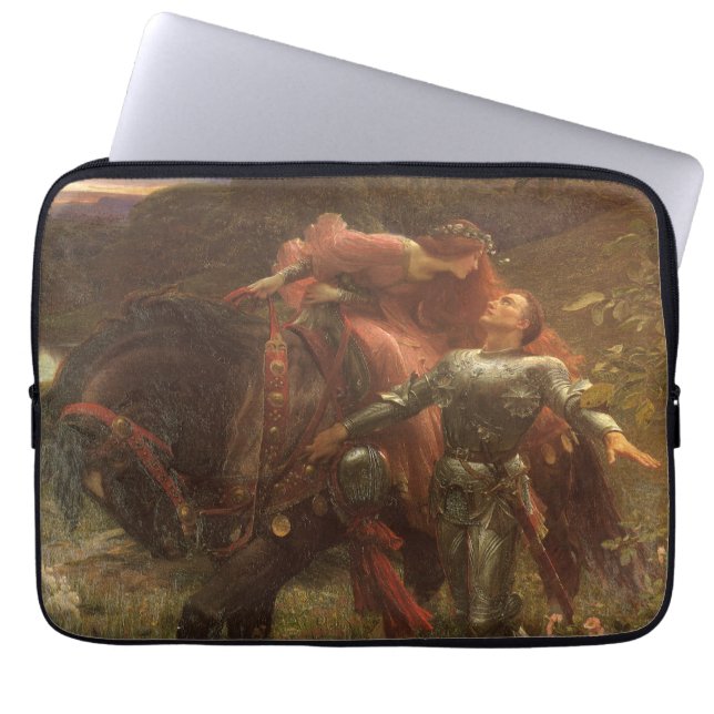 La Belle Dame sans Merci door Sir Frank Dicksee Laptop Sleeve (Voorkant)
