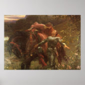 La Belle Dame sans Merci door Sir Frank Dicksee Poster (Voorkant)