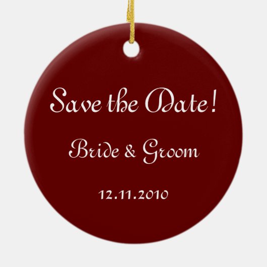 La Belle Dame sans Merci Save the Date Keramisch Ornament (Achterkant)