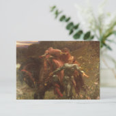 La Belle Dame sans Merci van Frank Dicksee Wedding RSVP Kaartje (Staand voorkant)