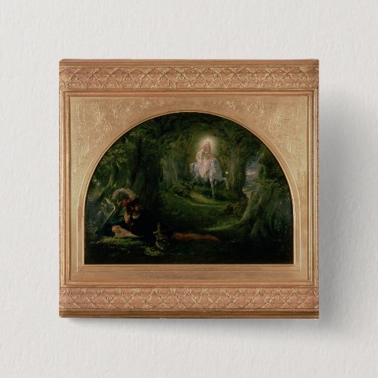 La Belle Dame Sans Merci Vierkante Button 5,1 Cm (Voorkant)