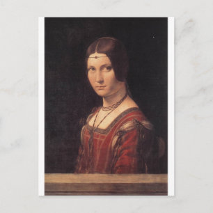 La Belle Ferronniere door Leonardo Da Vinci Briefkaart